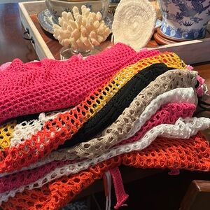 Set of 8 crochet mini dress coverups size large